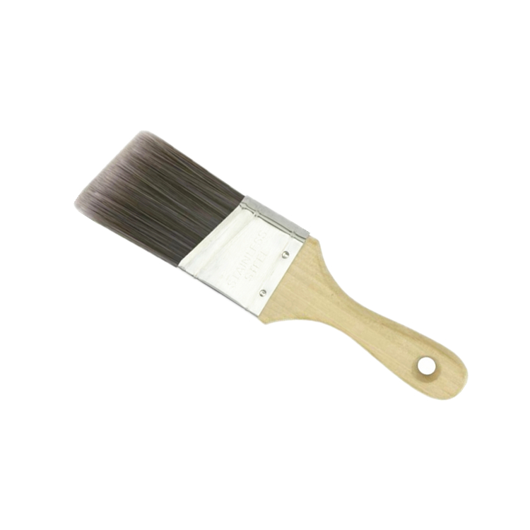 Outils de peinture à manche court en bois Pinceau avec brosse à sanglier en filaments PP