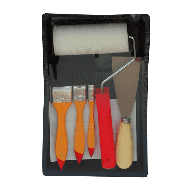 Ensemble d'outils de décoration économique Kit d'outils de peinture bricolage Brosse à rouleau de peinture en nylon