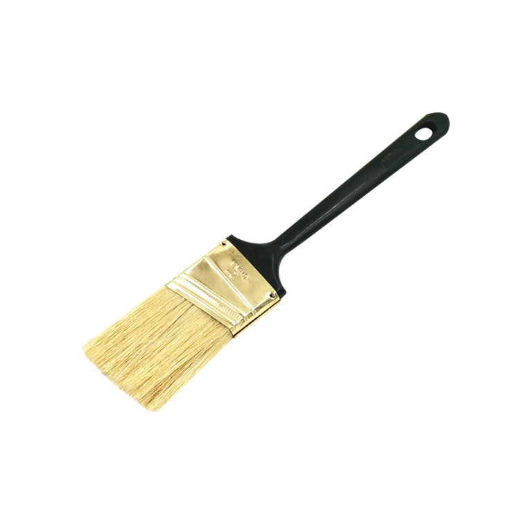 Brosse de peinture de feuille de fer à poils blancs de marque de distributeur de conception personnalisée pour la maçonnerie