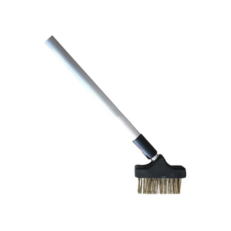 Brosse en fil d'acier meulage bloc de brosse abrasive brosse de patio de pavage avec poteau d'extension