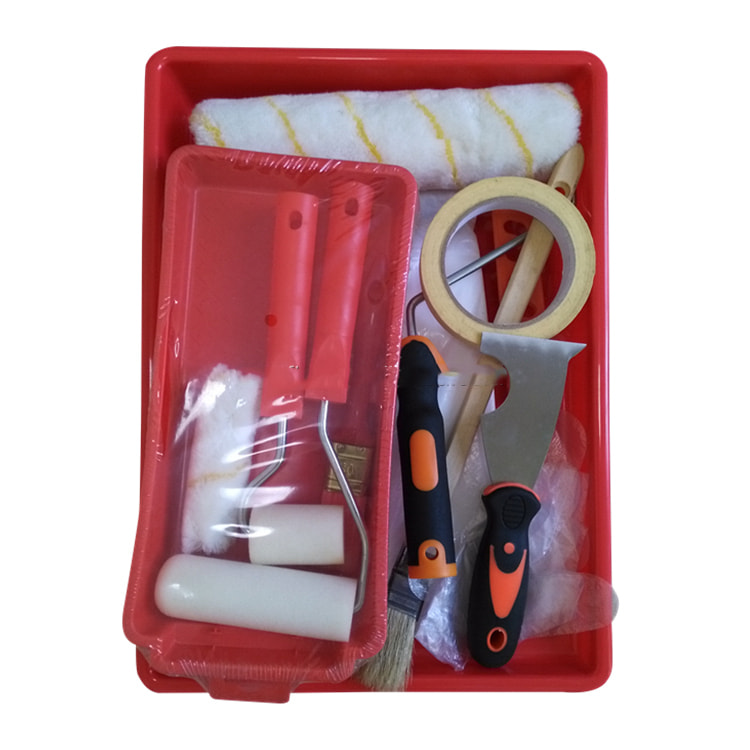 Kit de peinture au rouleau géant de 16 pièces pour décorateur tout usage pour outils de décoration murale à la maison